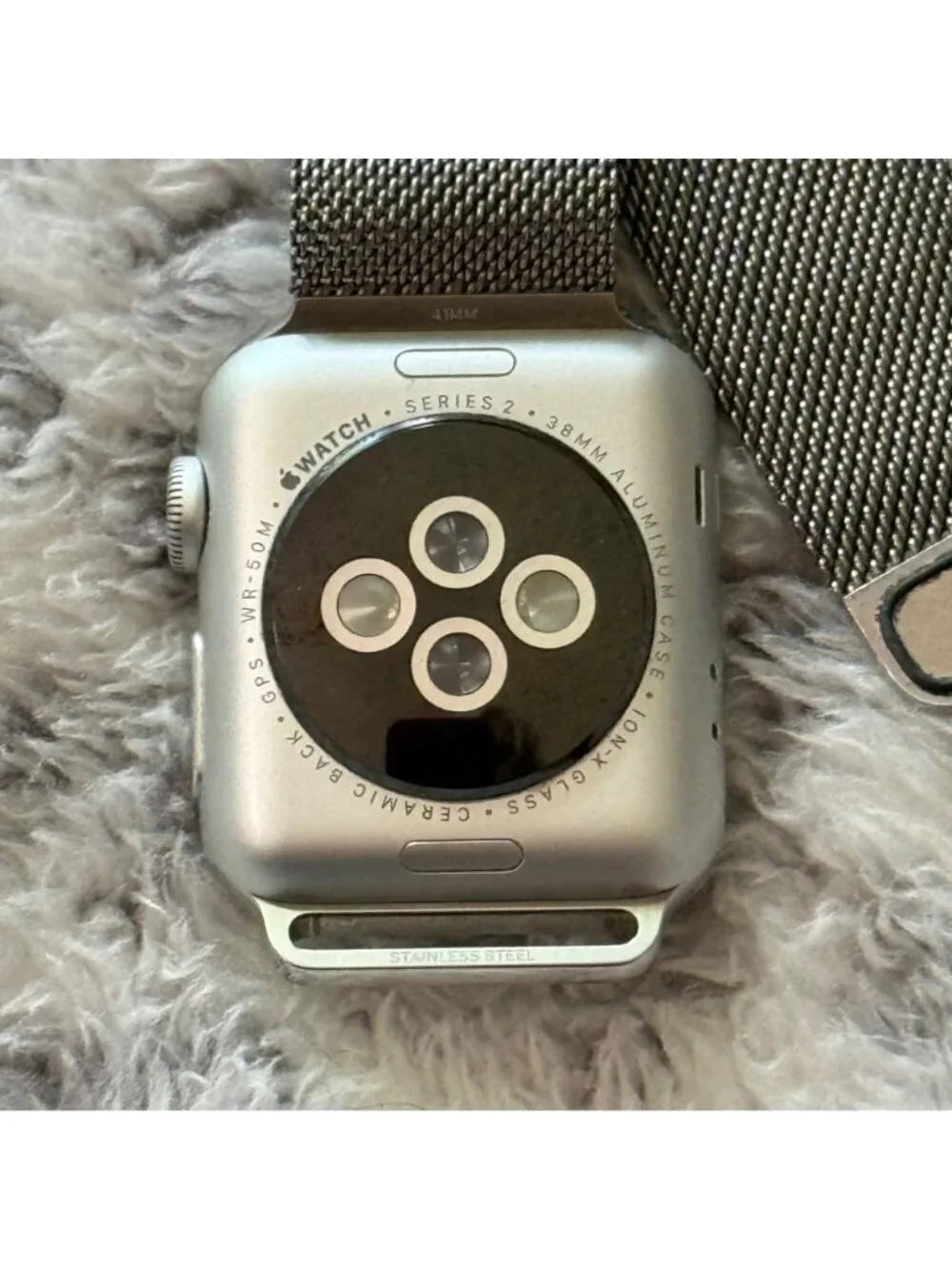 Apple Watch Series 2 with Stainless Mesh Milanese Loop Adjustable Band